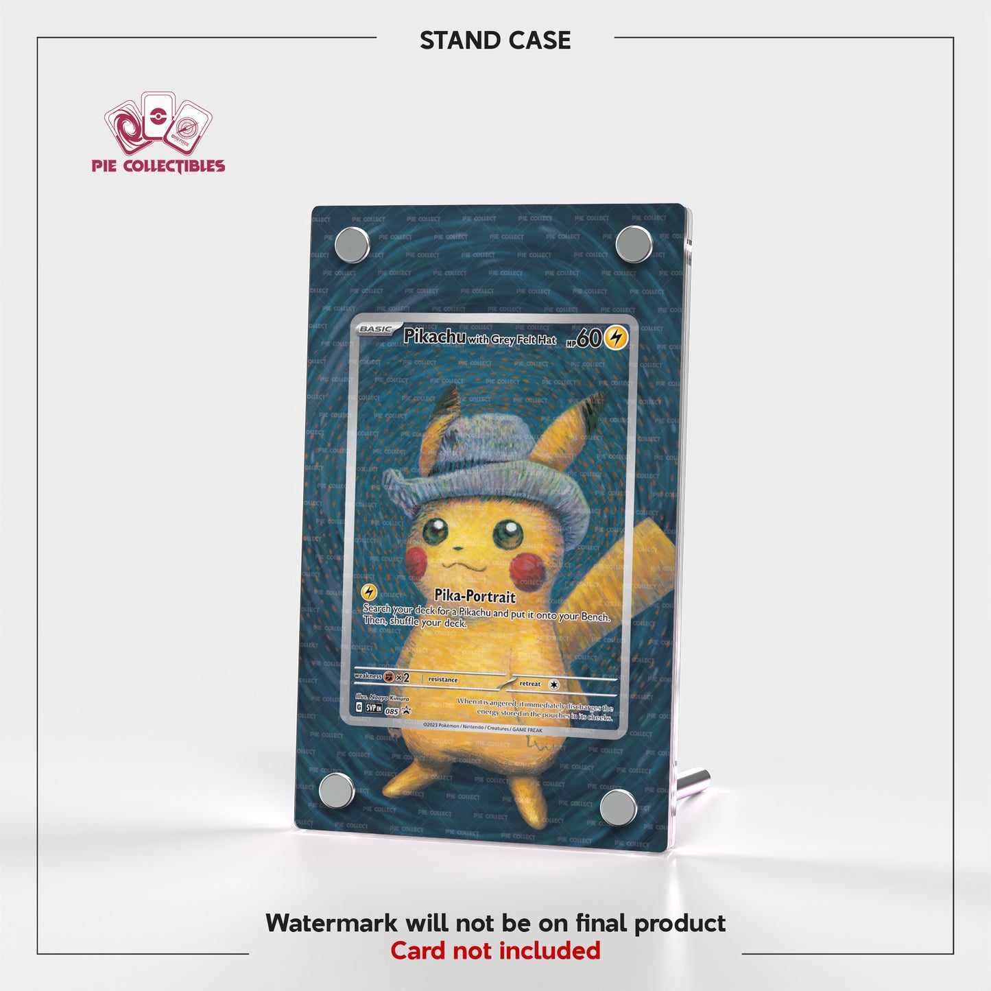 Pikachu with Grey Felt Hat - 085 - Scarlet & Violet Promo - Extended Art Display Case