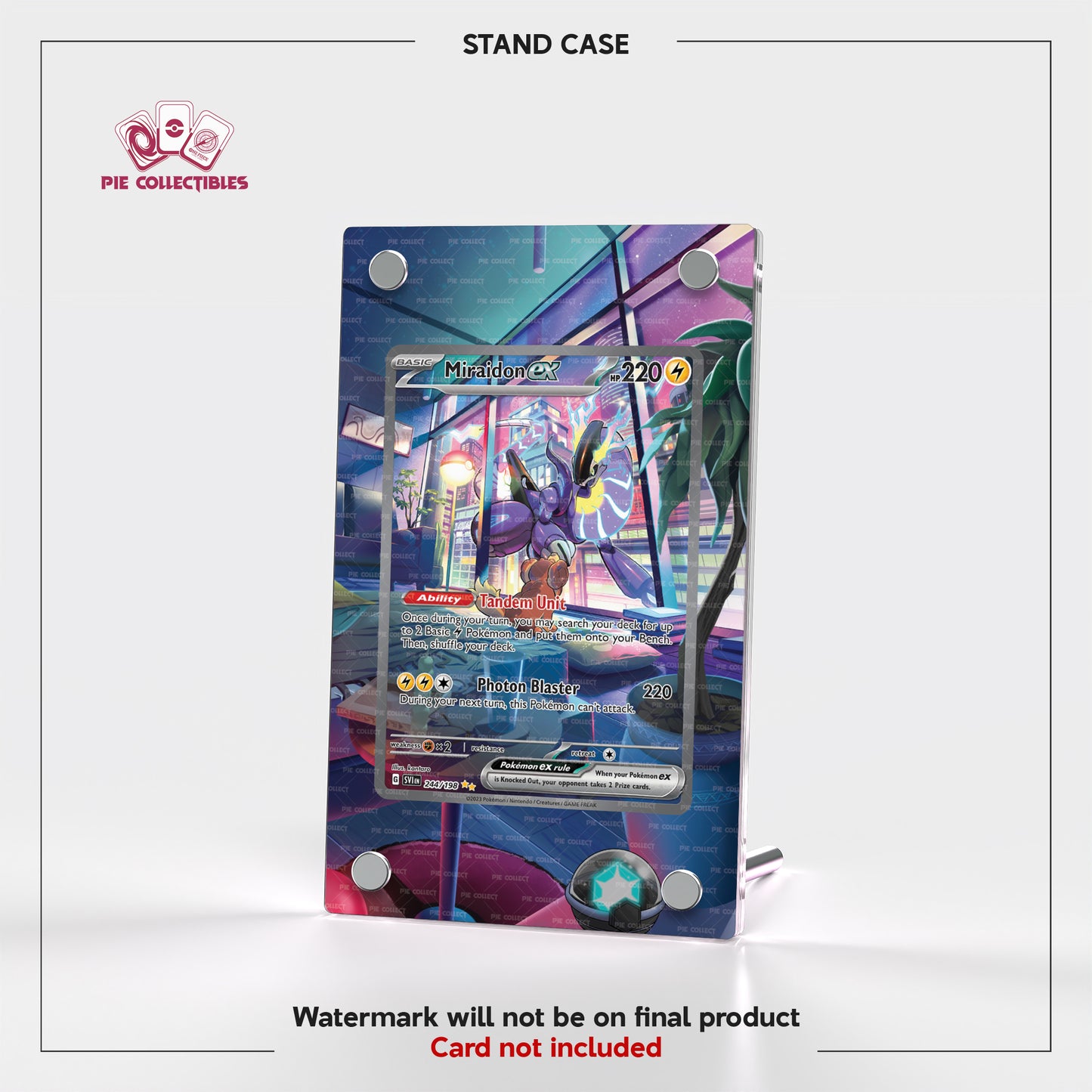 Miraidon EX - 244/198 - Scarlet & Violet Base Set - Extended Art Display Case