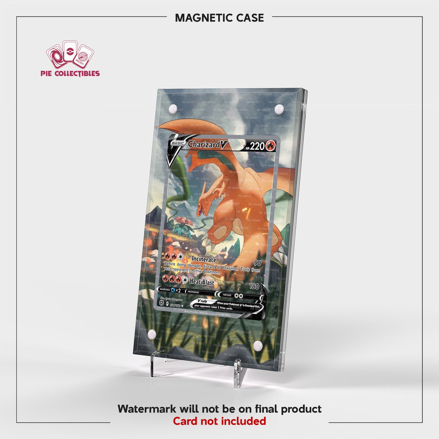 Charizard V - 154/172 - Brilliant Stars - Extended Art Display Case