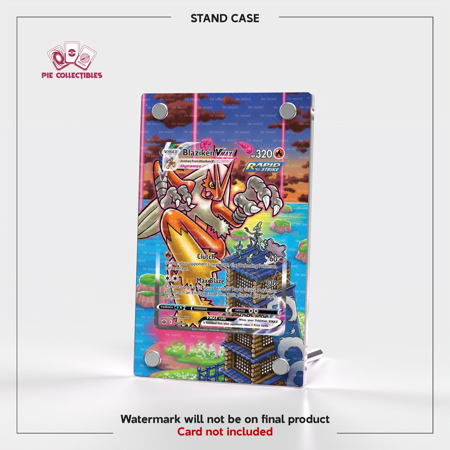 Blaziken VMAX - 201/198 - Chilling Reign - Extended Art Display Case