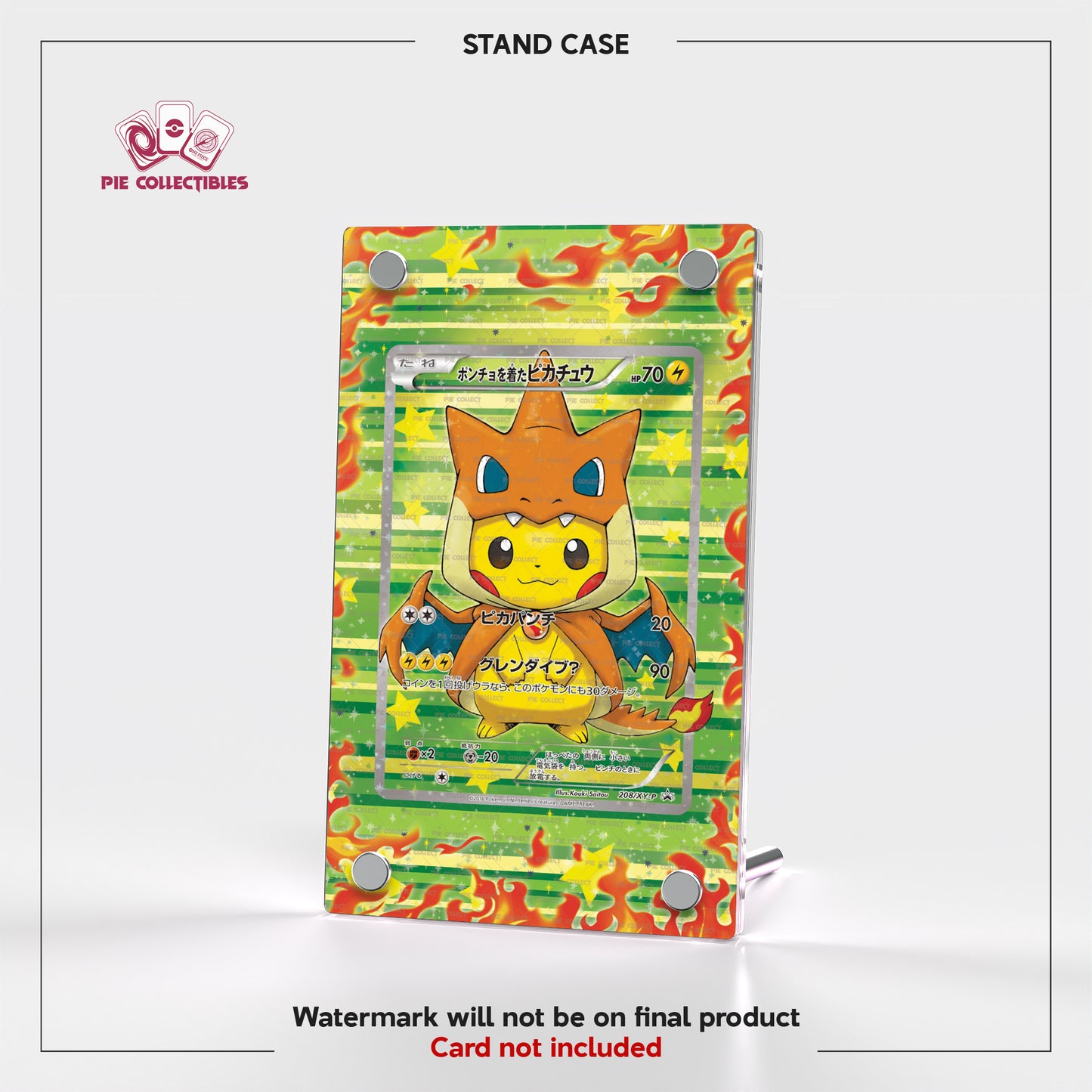 Poncho-wearing Pikachu - 208/XY-P - XY Promos - Extended Art Display Case