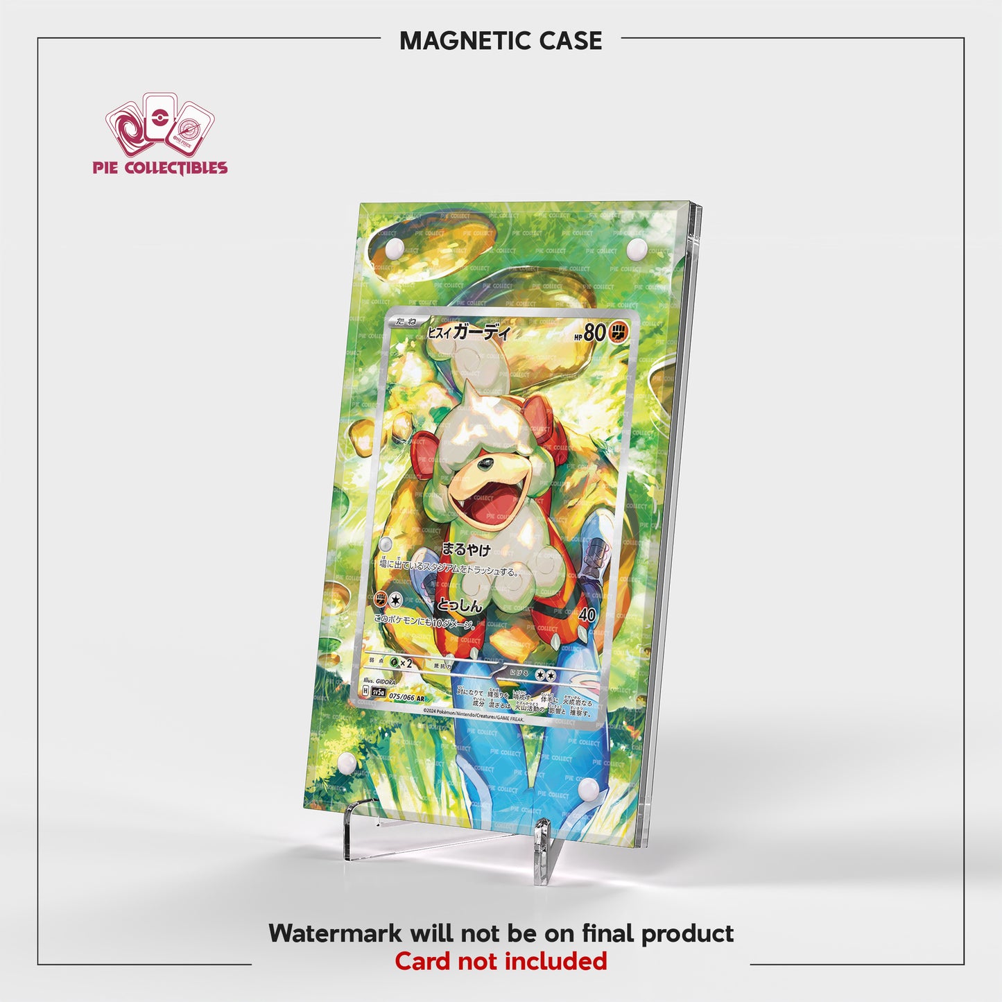 Hisuian Growlithe - 075/066 - Crimson Haze - Extended Art Display Case