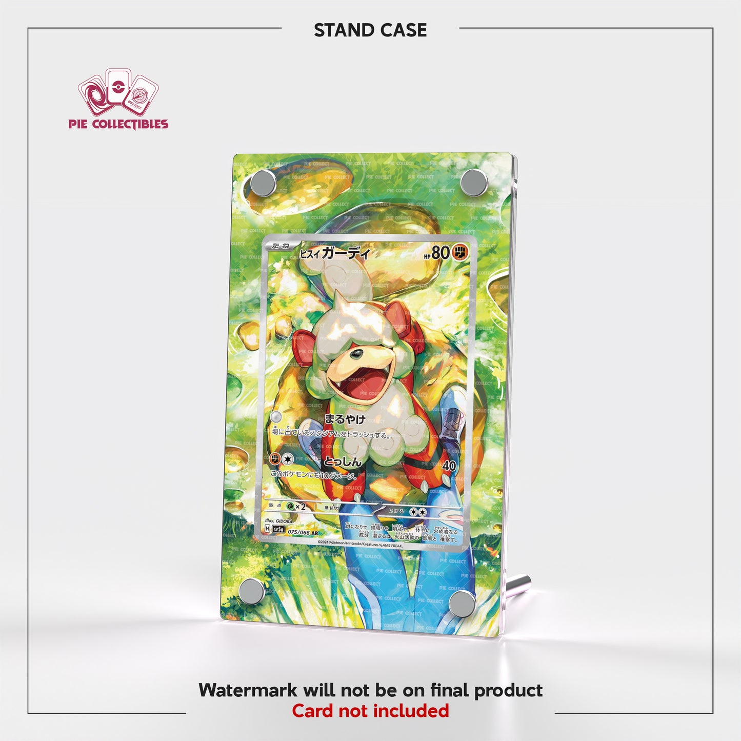 Hisuian Growlithe - 075/066 - Crimson Haze - Extended Art Display Case