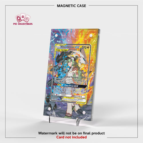 Reshiram & Zekrom GX - 222/236 - Cosmic Eclipse - Extended Art Display Case