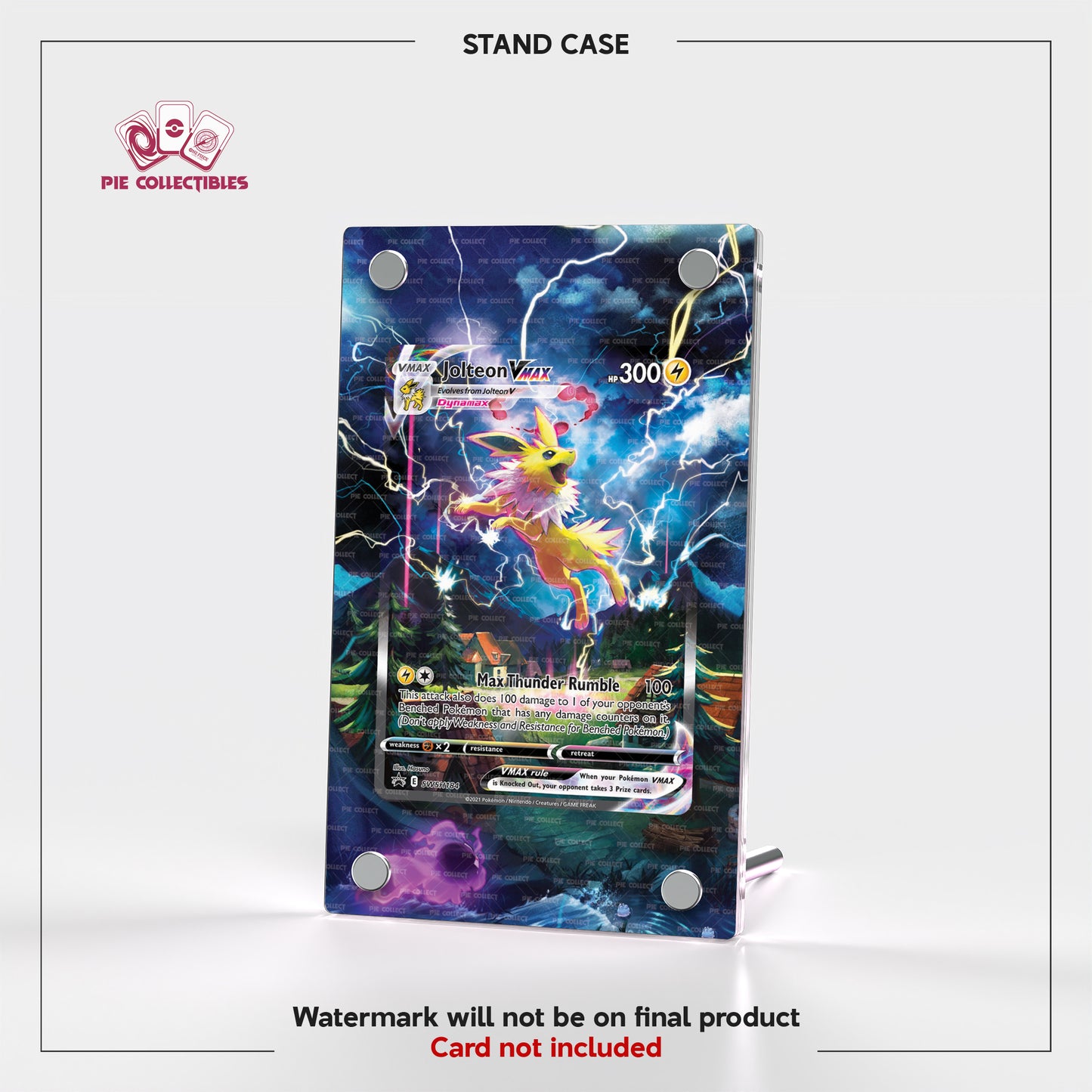 Jolteon VMAX - SWSH184 - Sword & Shield Promo - Extended Art Display Case