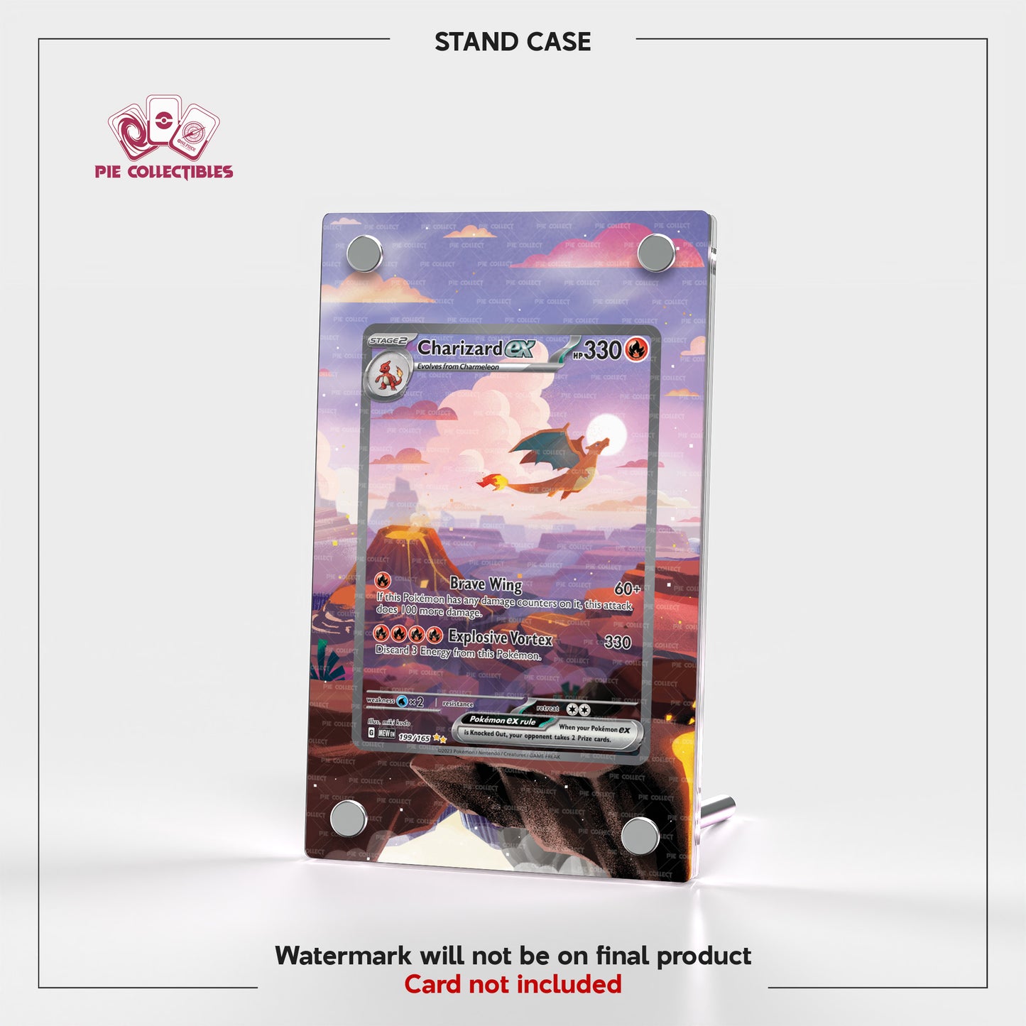 Charizard EX - 199/165 - Scarlet & Violet 151 - Extended Art Display Case