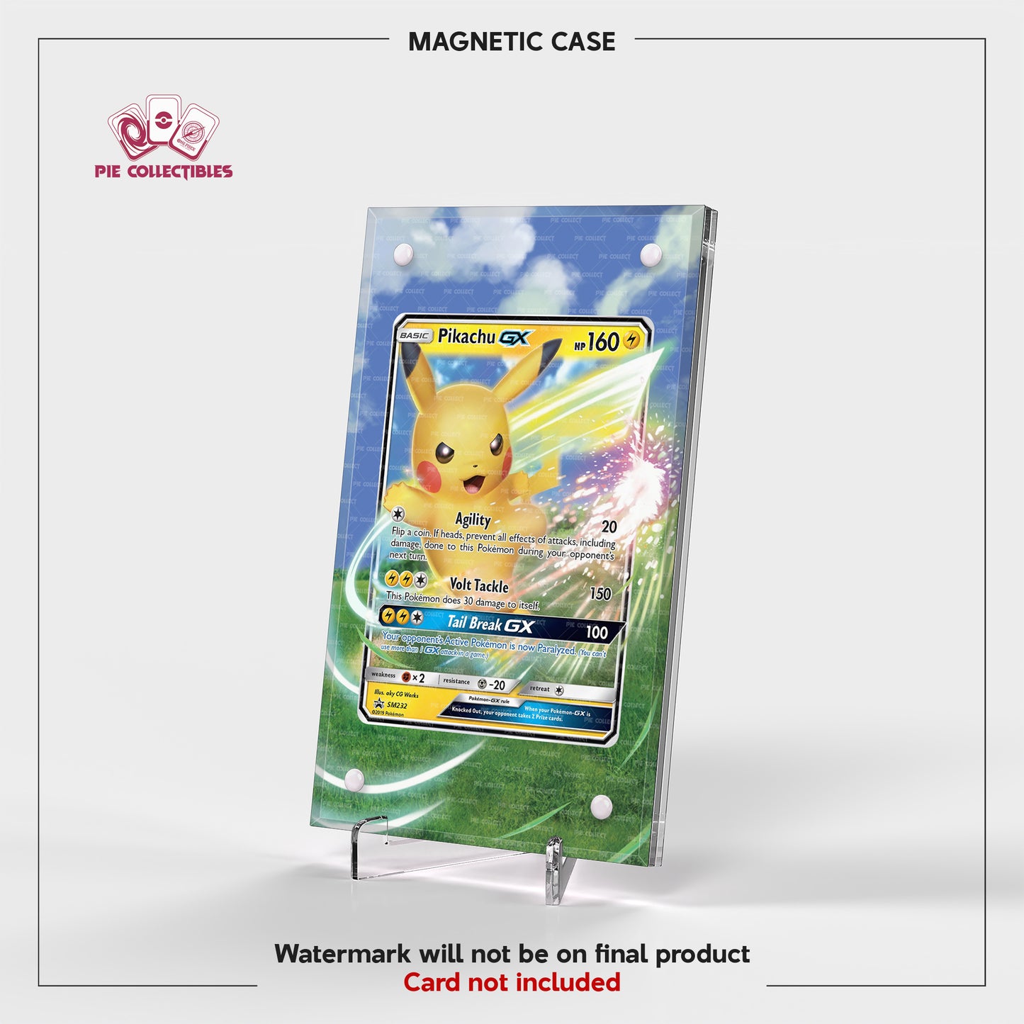Pikachu GX - SM232 - SM Promos - Extended Art Display Case
