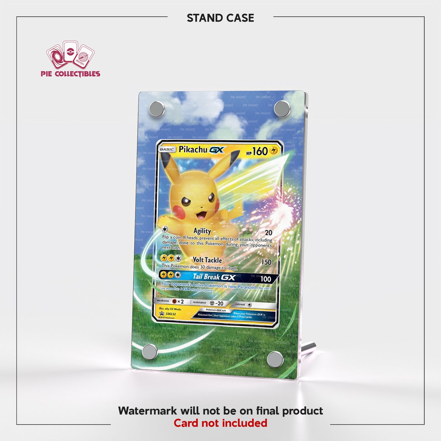Pikachu GX - SM232 - SM Promos - Extended Art Display Case
