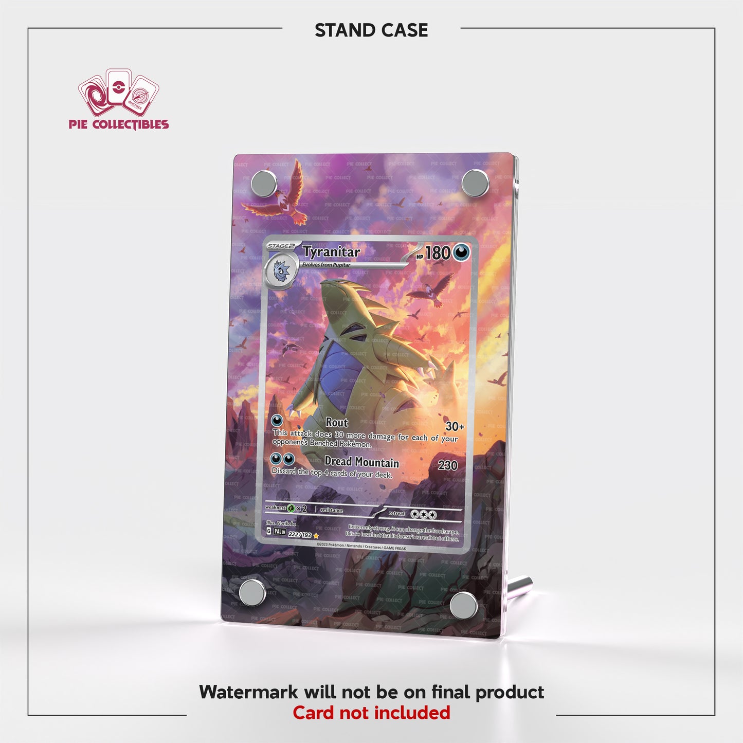 Tyranitar - 222/193 - Paldea Evolved - Extended Art Display Case