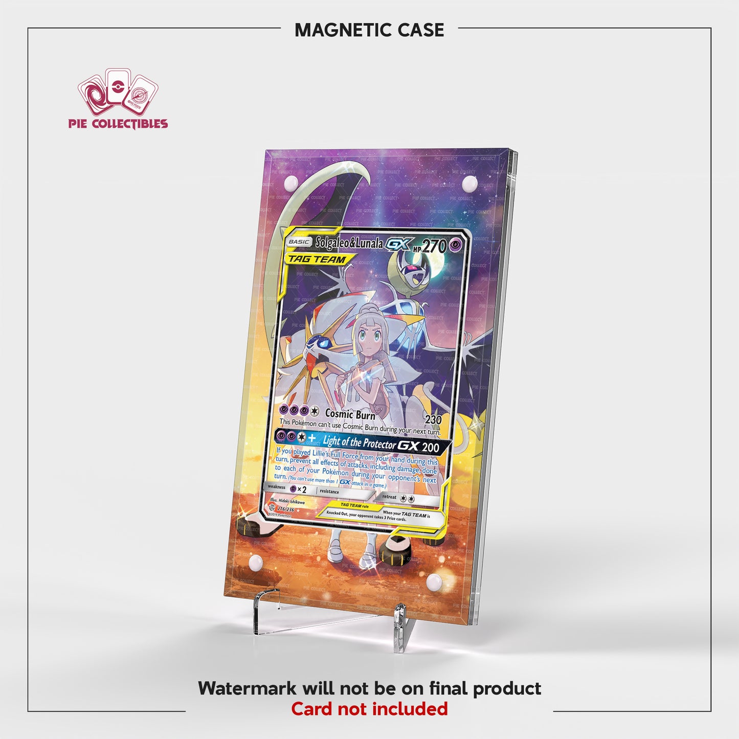 Solgaleo & Lunala GX - 216/236 - Cosmic Eclipse - Extended Art Display Case