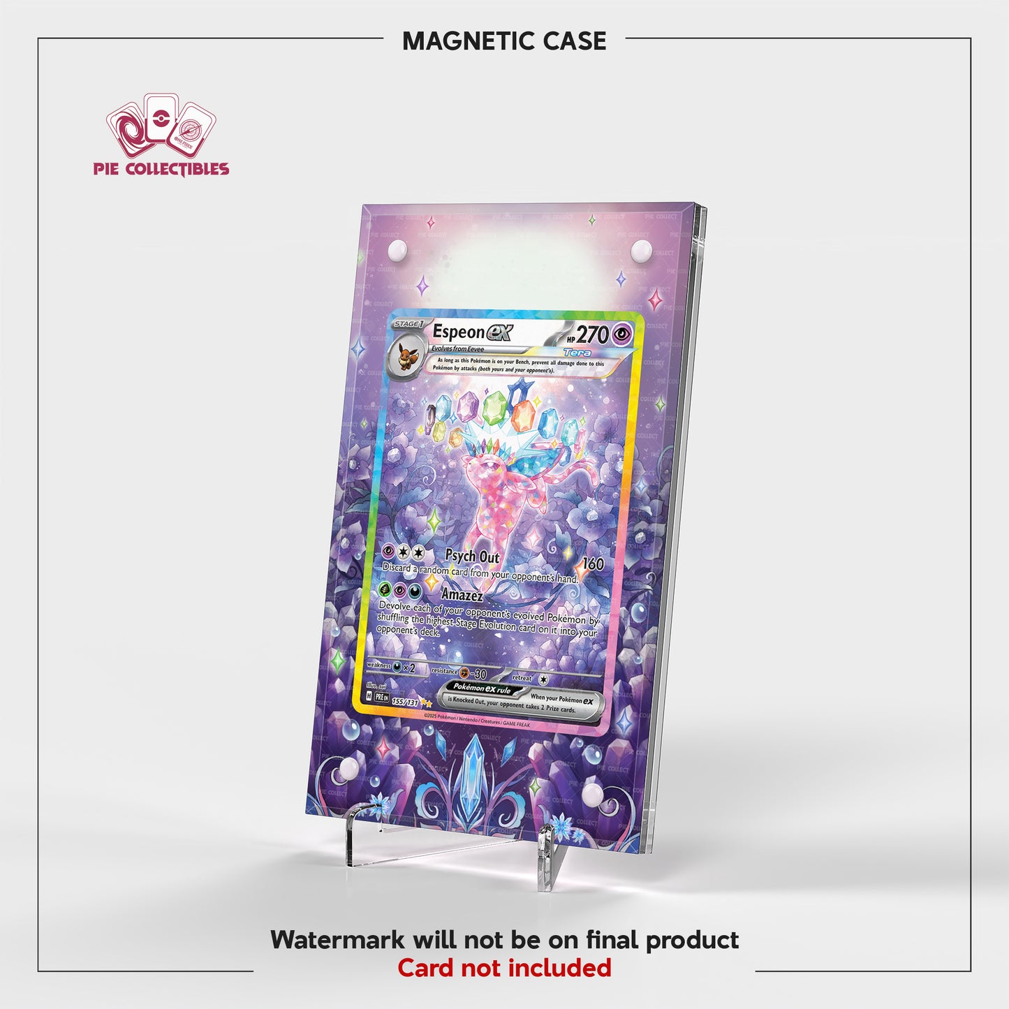 Espeon EX - 155/131 - Prismatic Evolutions - Extended Art Display Case
