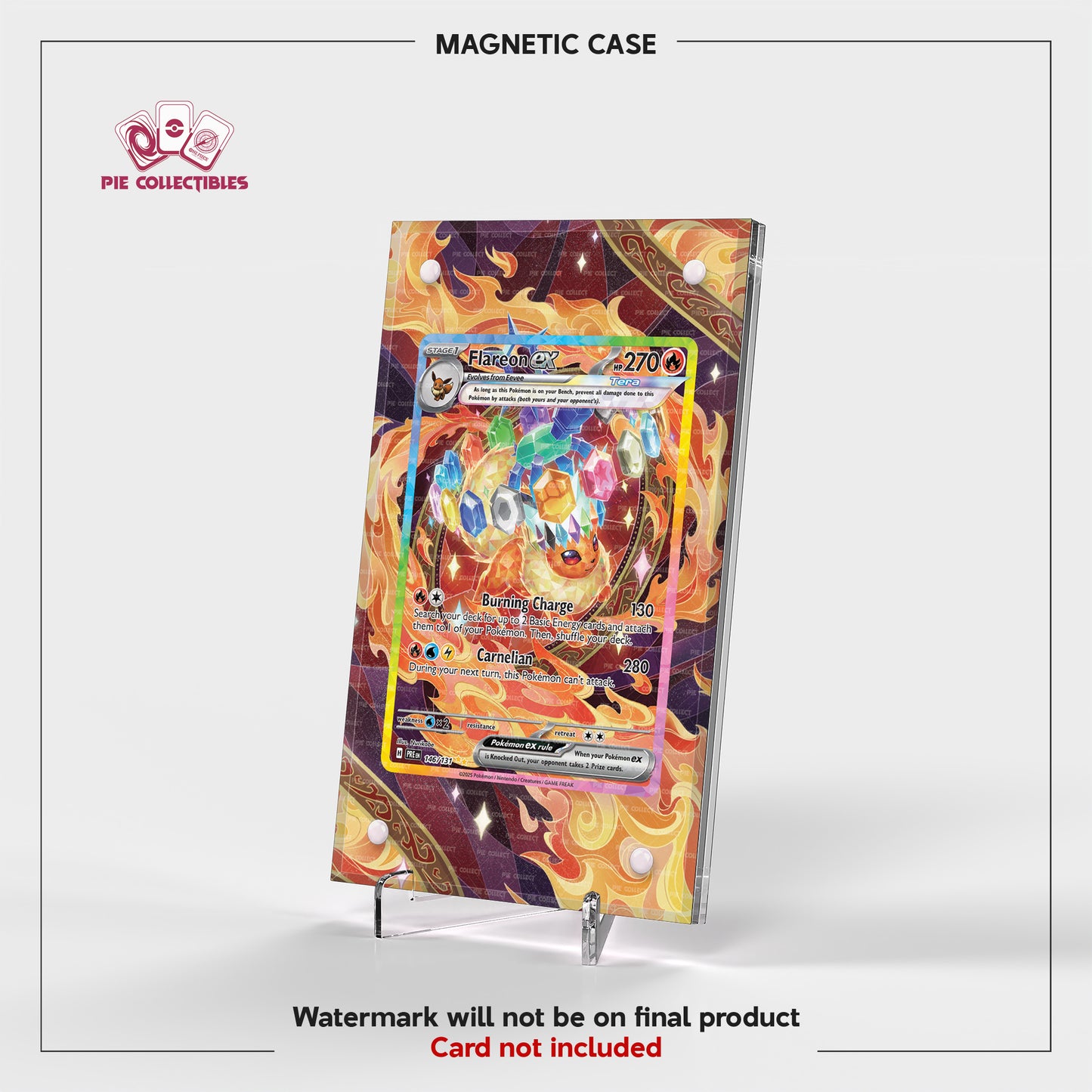 Flareon EX - 146/131 - Prismatic Evolutions - Extended Art Display Case