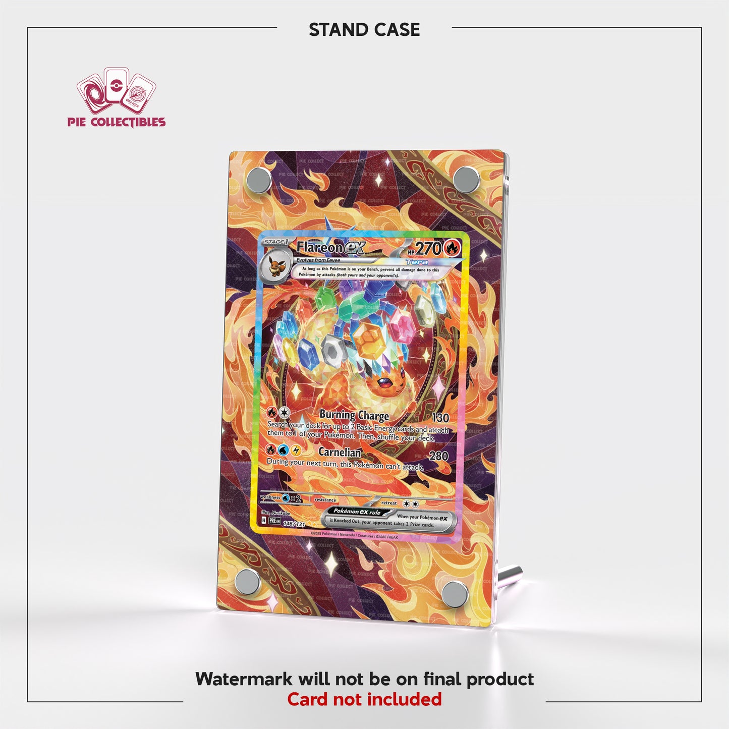 Flareon EX - 146/131 - Prismatic Evolutions - Extended Art Display Case