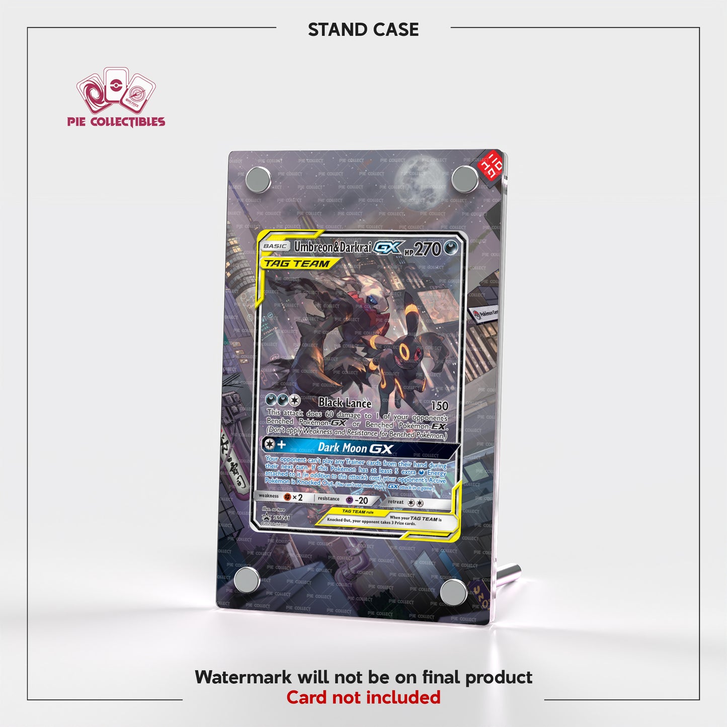 Umbreon & Darkrai GX - SM241 - Sun & Moon Promos - Extended Art Display Case
