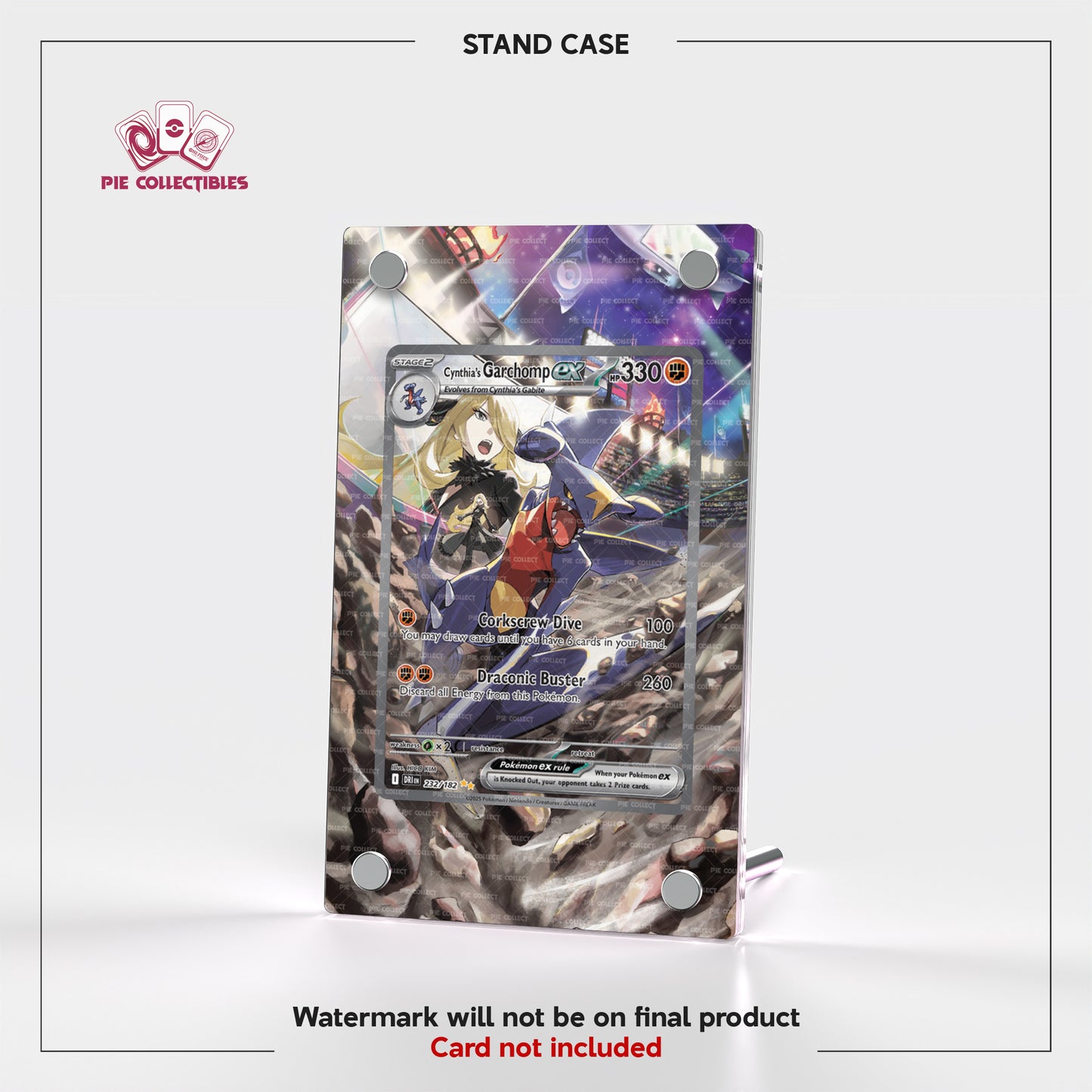 Cynthia's Garchomp EX - 232/182 - Destined Rivals - Extended Art Display Case