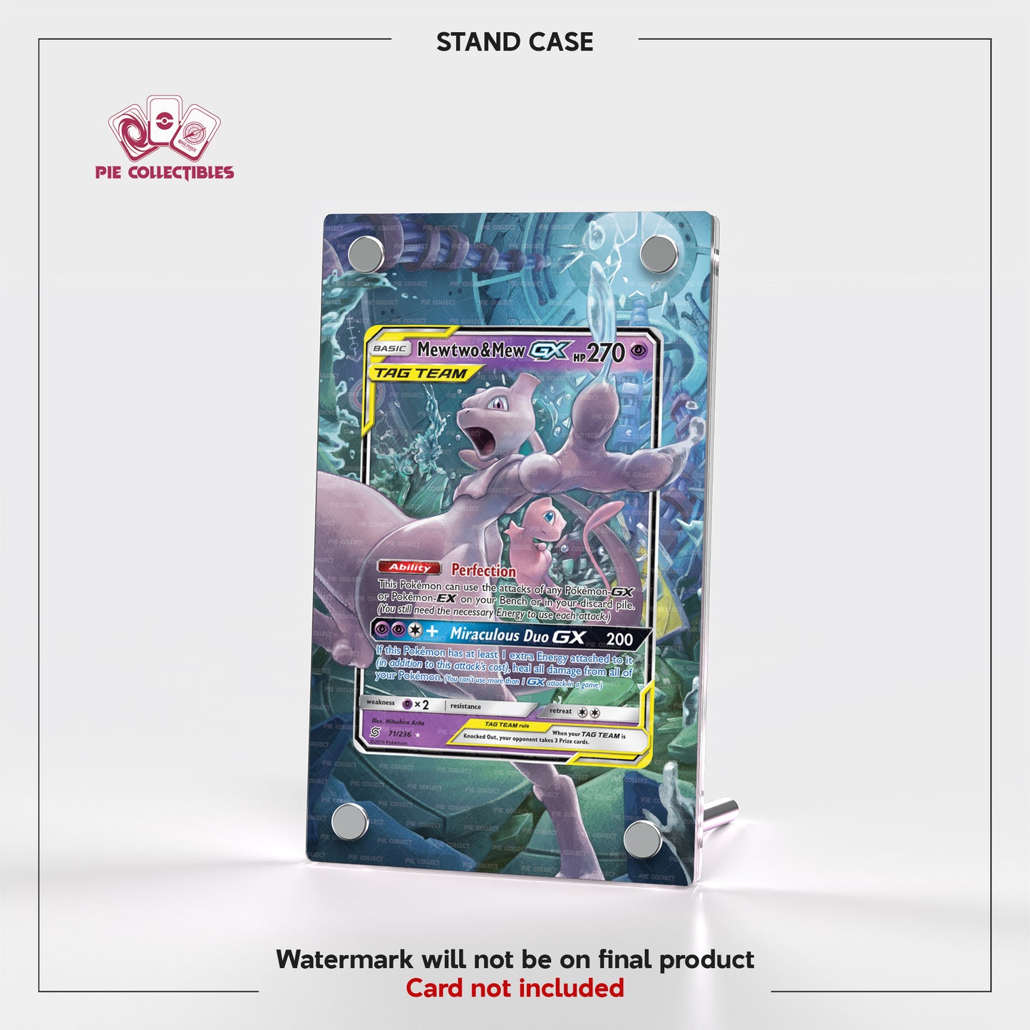 Mewtwo & Mew GX - 071/236 - Unified Minds - Extended Art Display Case