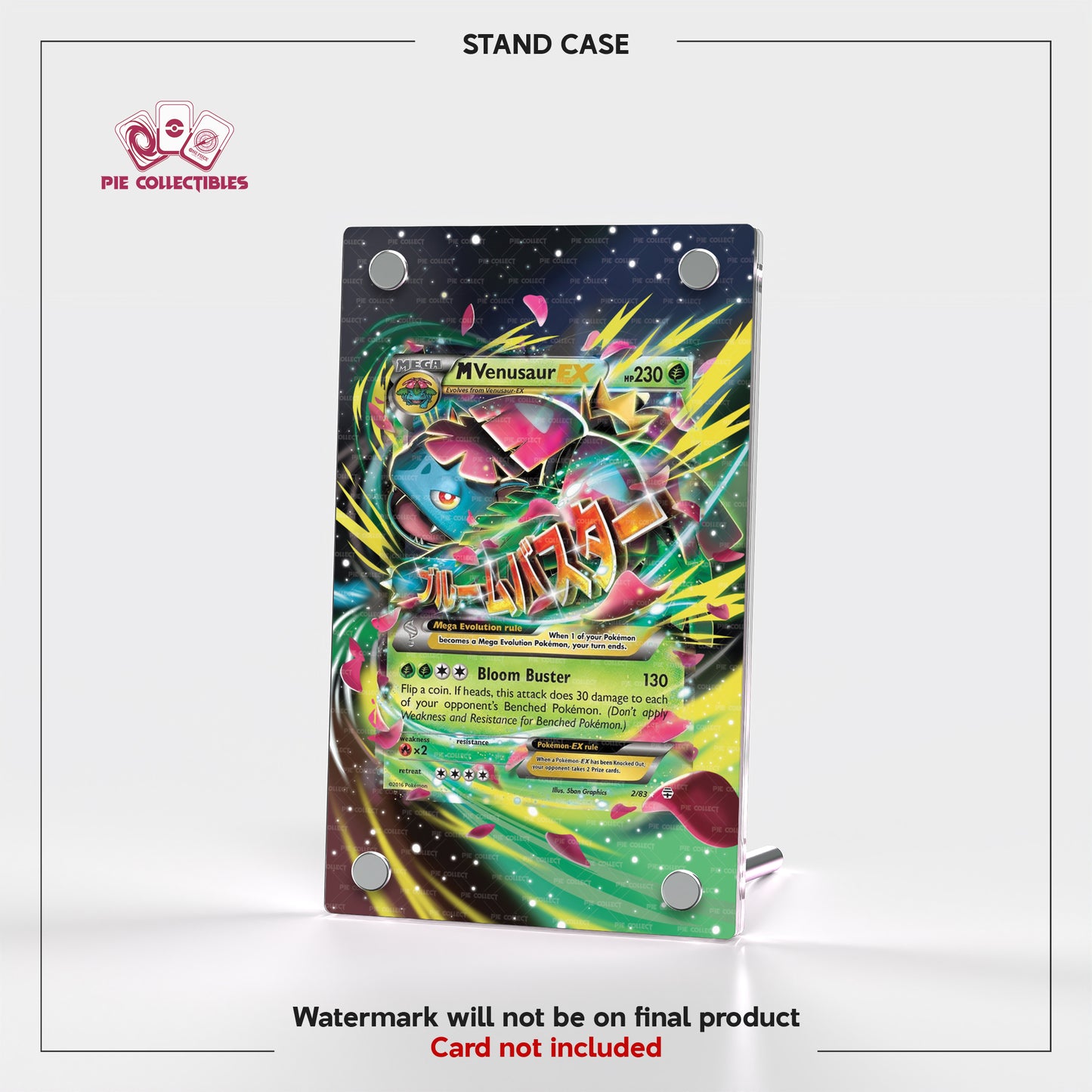 M Venusaur EX - 2/83 - Generations - Extended Artwork Display Case