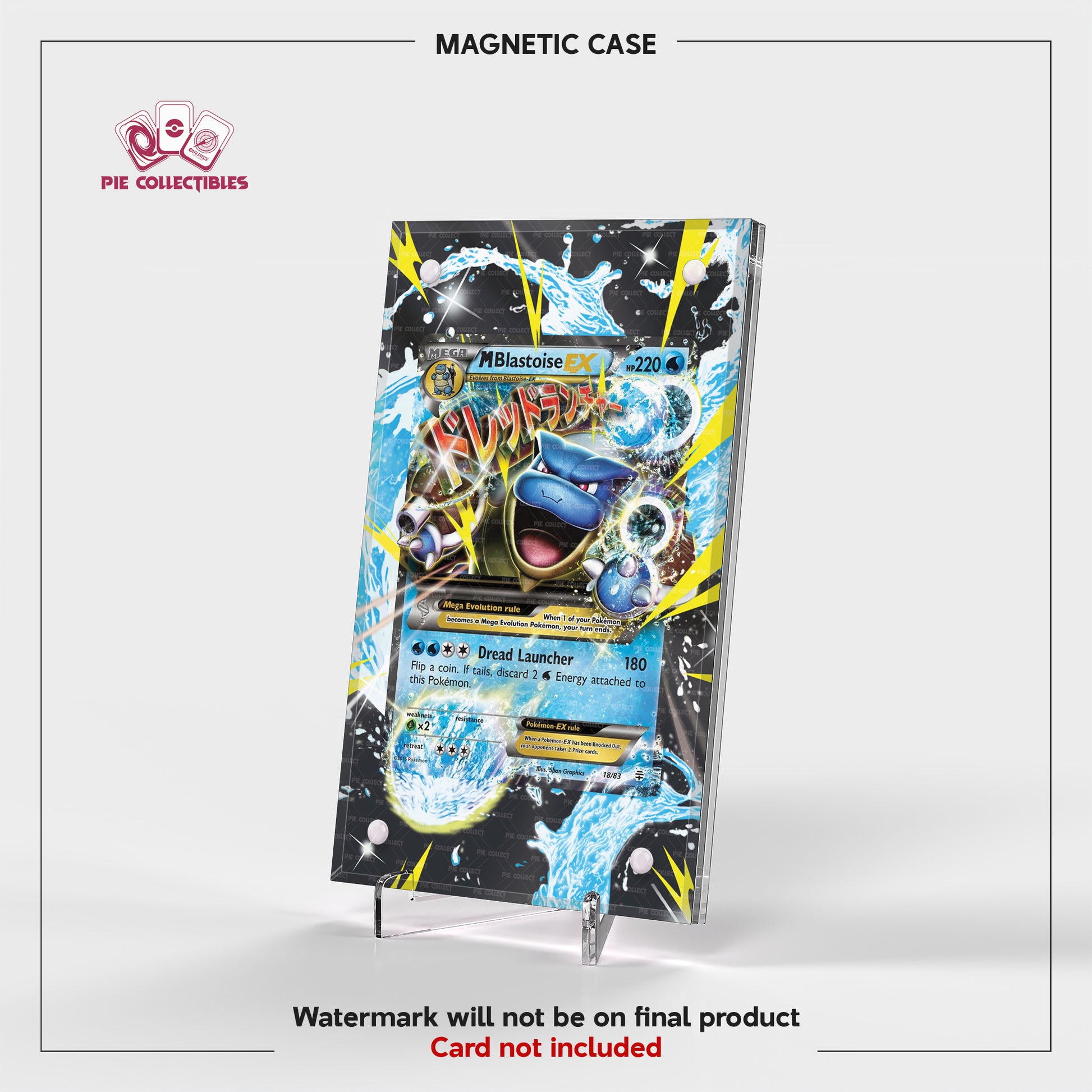 M Blastoise EX - 18/83 - Generations - Extended Artwork Display Case