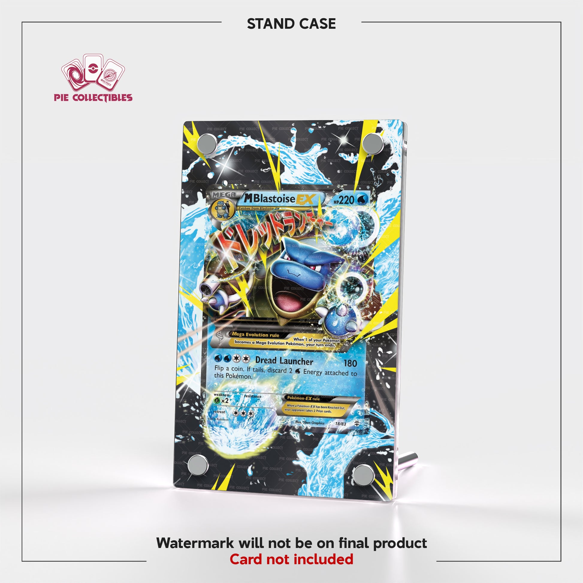 M Blastoise EX - 18/83 - Generations - Extended Artwork Display Case