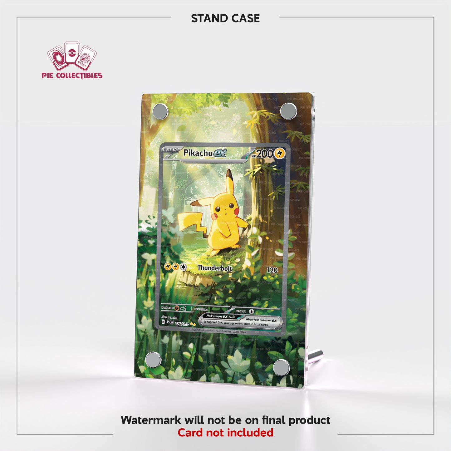 Pikachu EX - 276/217 - Ascended Heroes - Extended Art Display Case