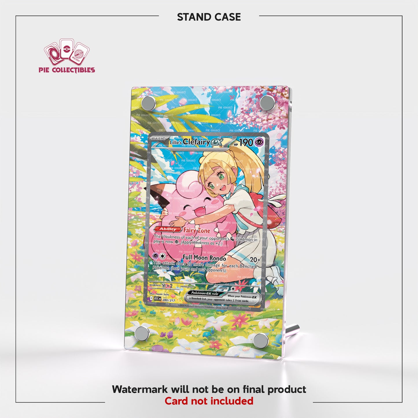 Clefairy Lillie EX - 280/217 - Ascended Heroes - Extended Art Display Case