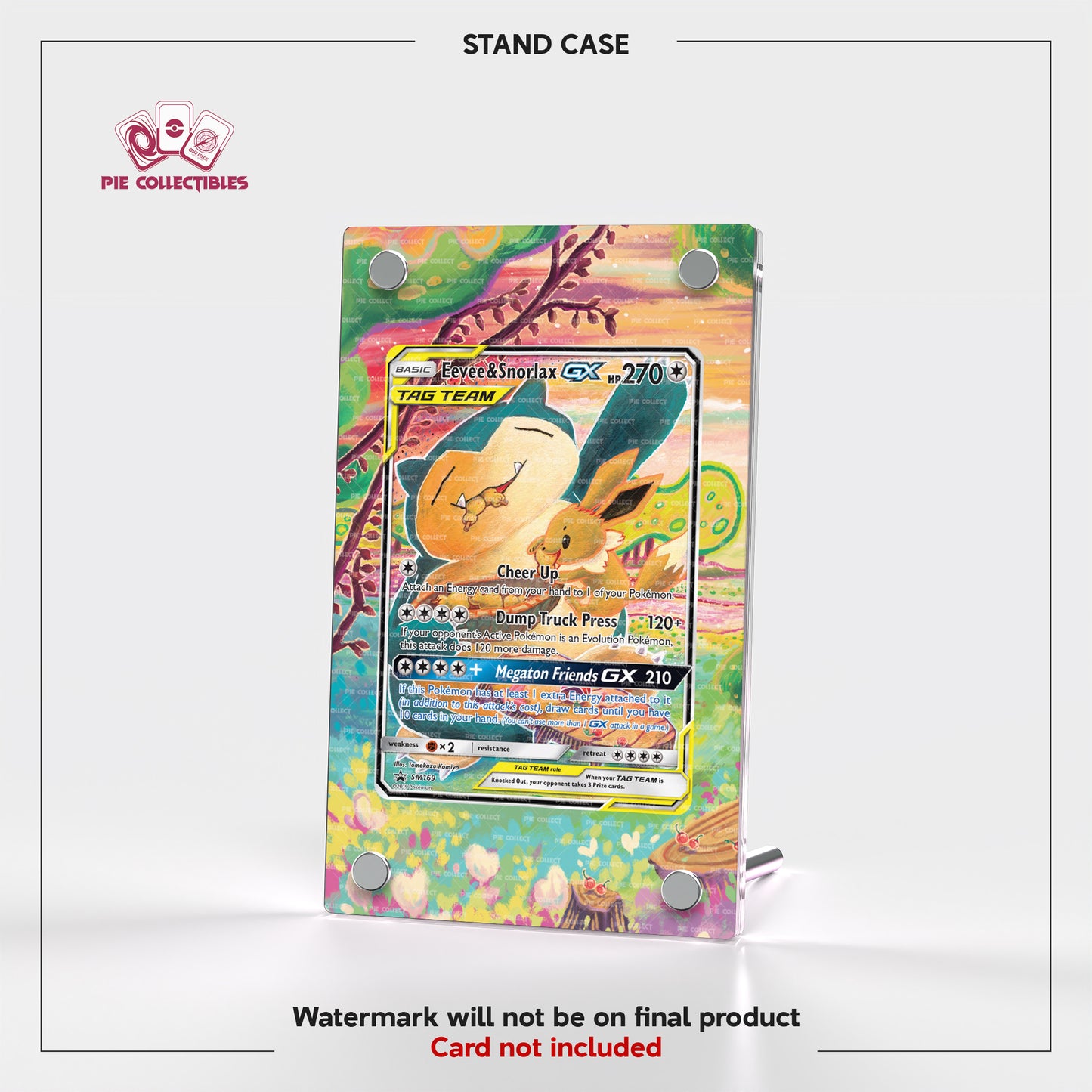 Eevee & Snorlax GX - SM169 - Sun & Moon Promos - Extended Art Display Case