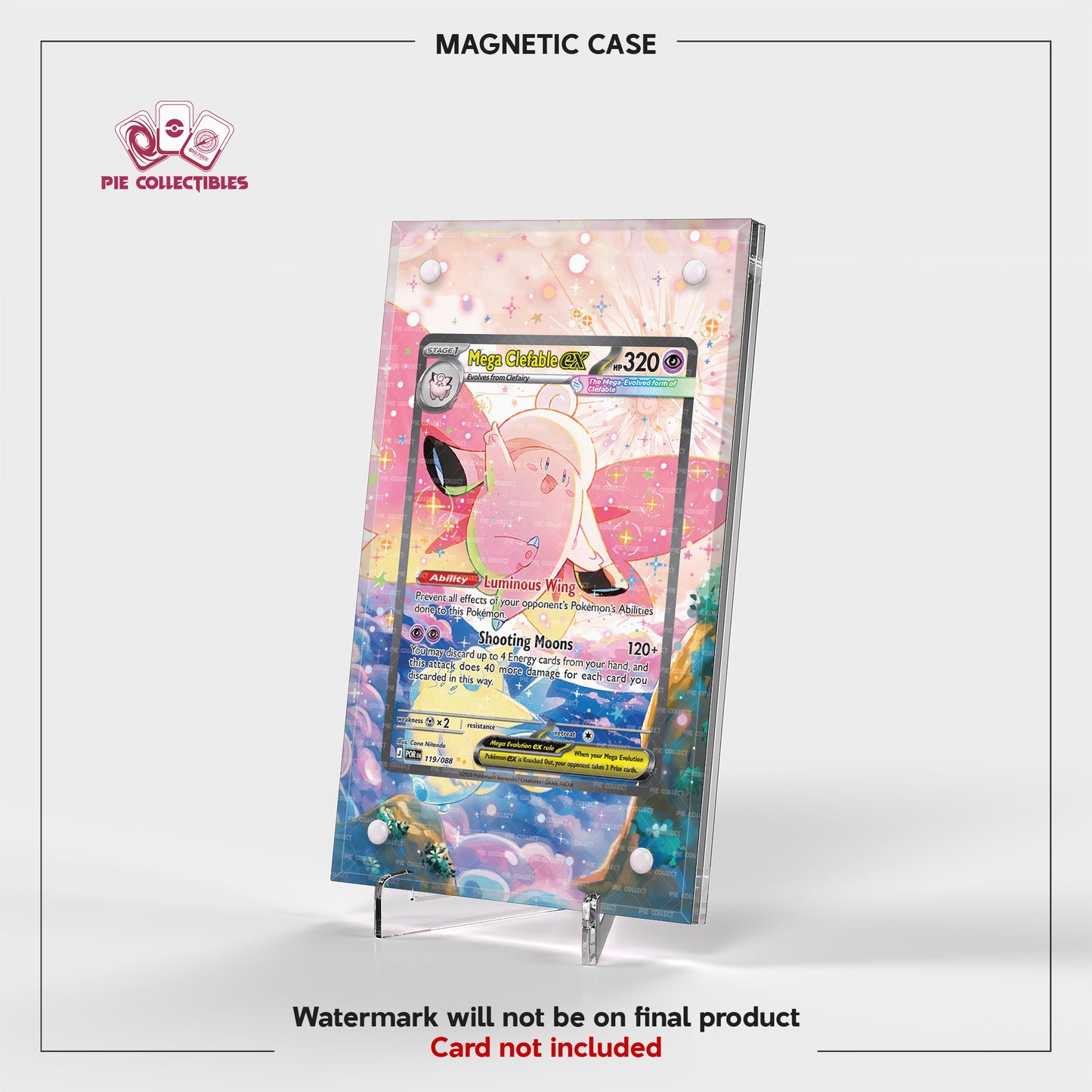 Mega Clefable EX - 119/088 - Perfect Order - Extended Art Display Case
