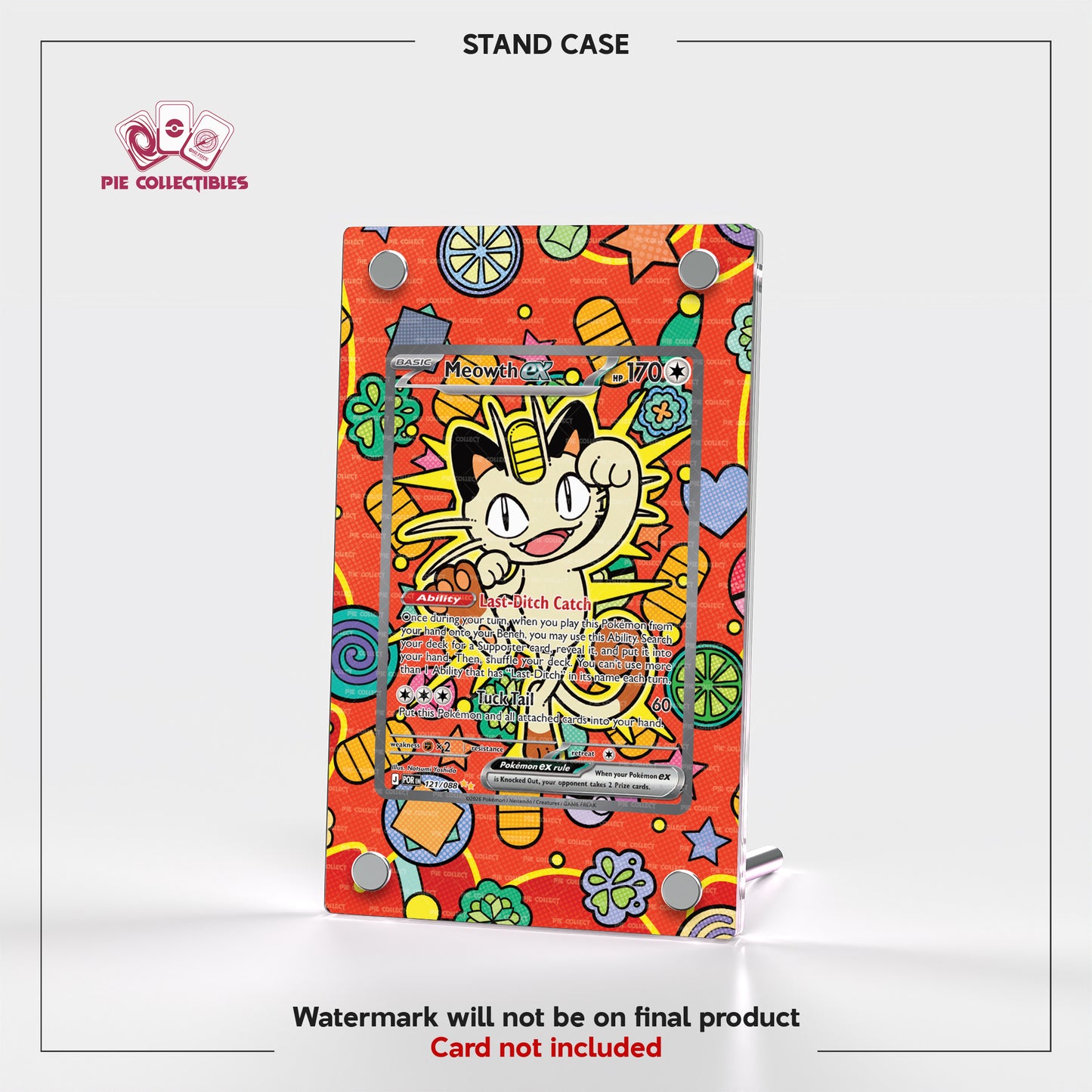 Meowth EX - 121/088 - Perfect Order - Extended Art Display Case