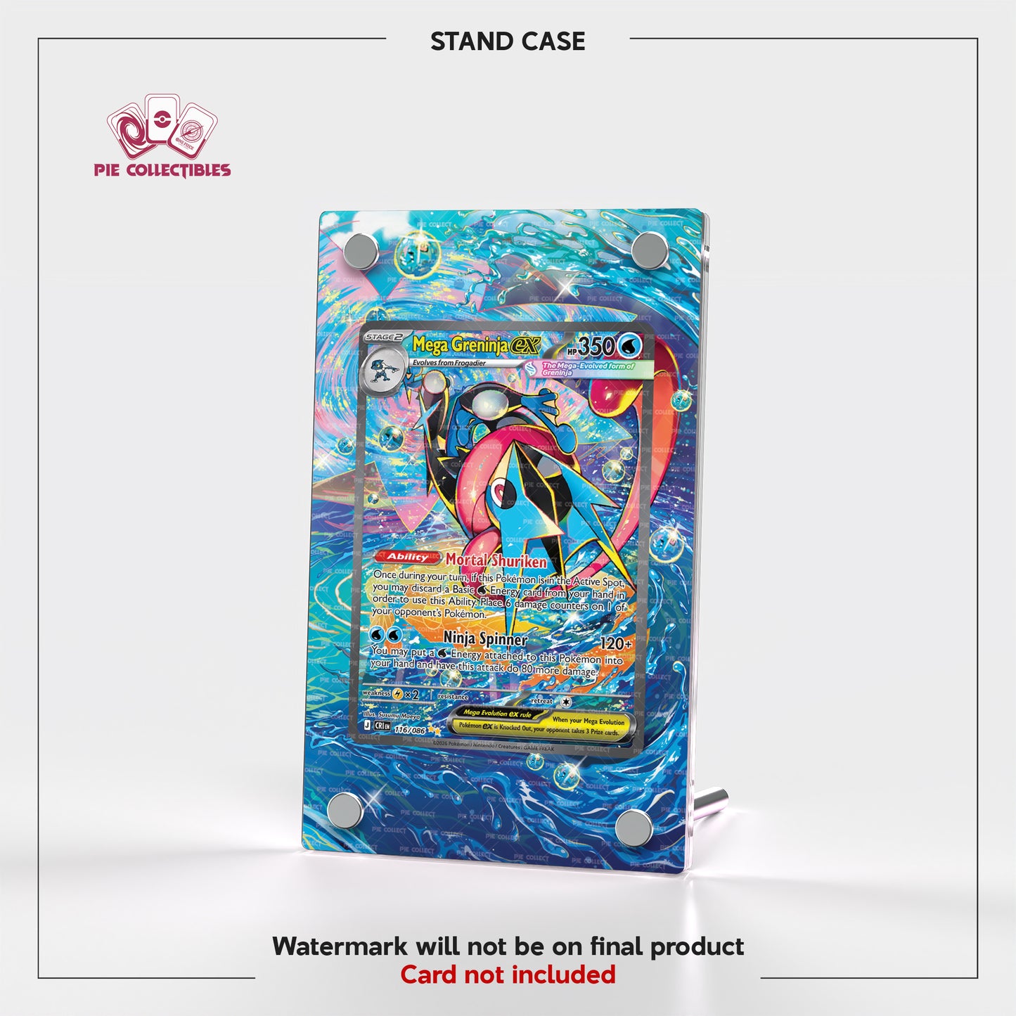 Mega Greninja EX - 116/086 - Chaos Rising - Extended Art Display Case