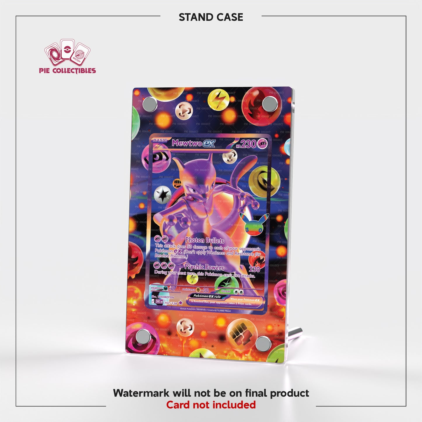 Mewtwo EX - 157/128 - 30 Anniversary - Extended Art Display Case