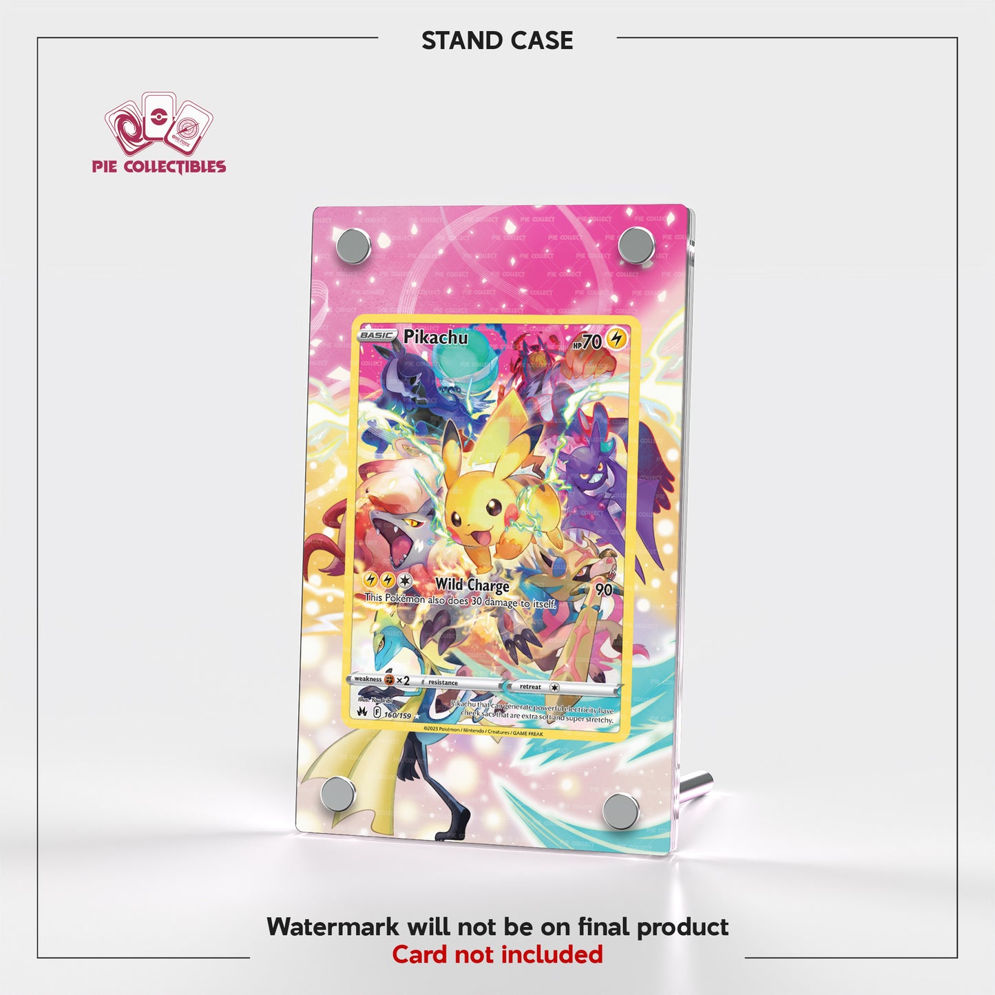 Pikachu- 160/159 - Crown Zenith - Extended Art Display Case