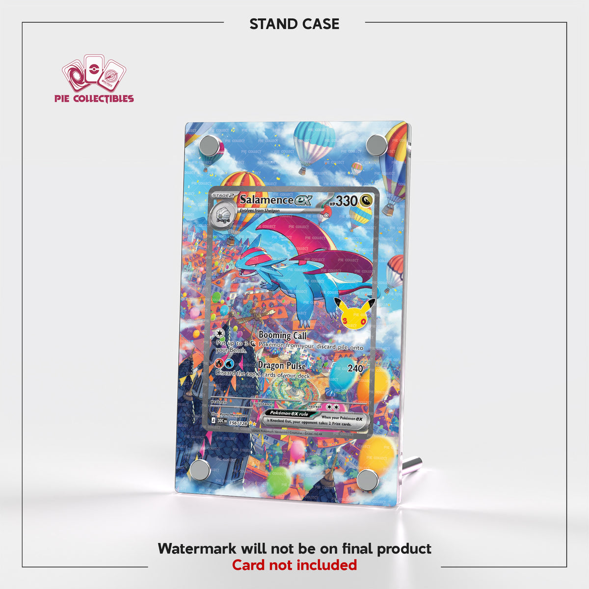 Salamence EX - 156/128 - 30th Celebration - Extended Art Display Case