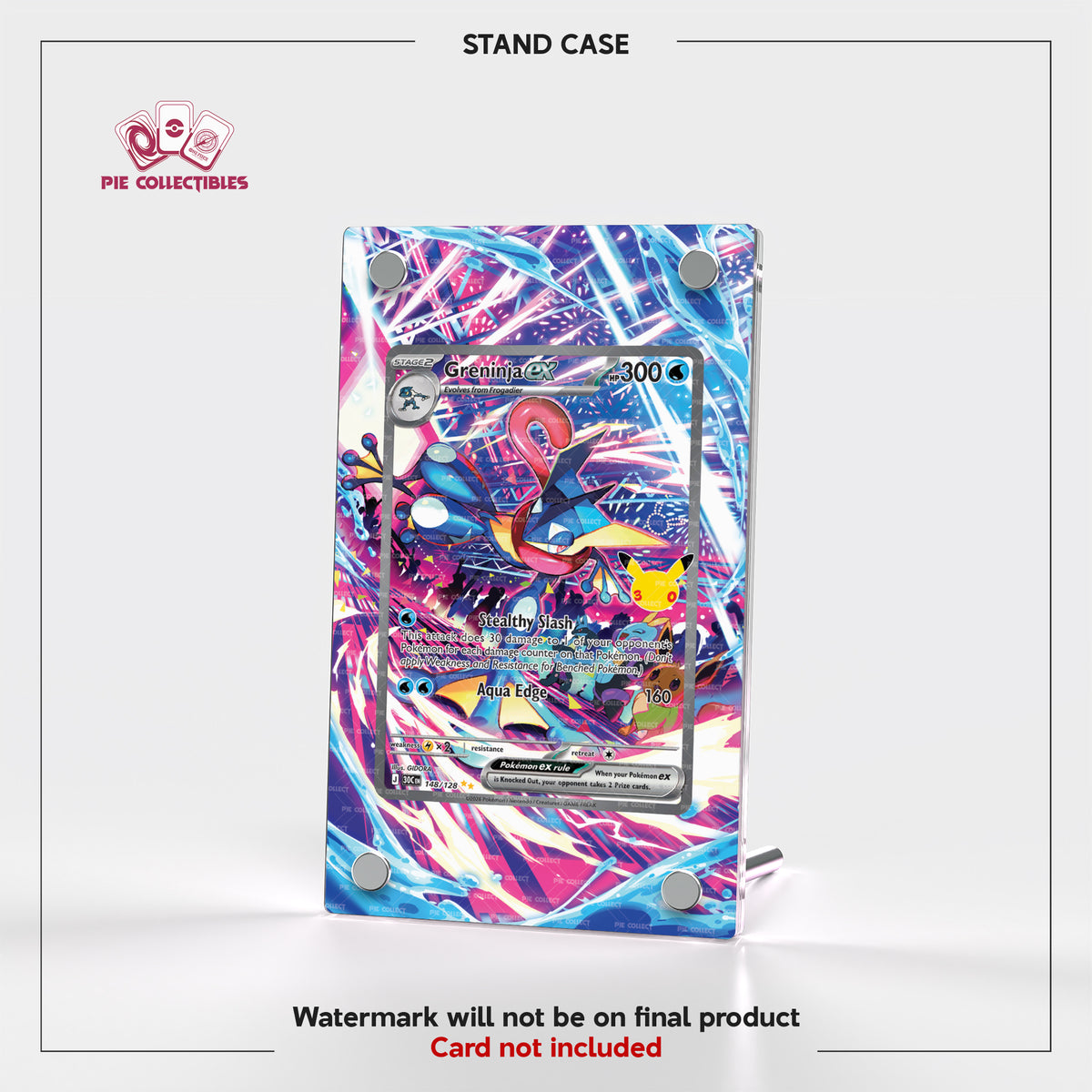 Greninja EX - 148/128 - 30th Celebration - Extended Art Display Case